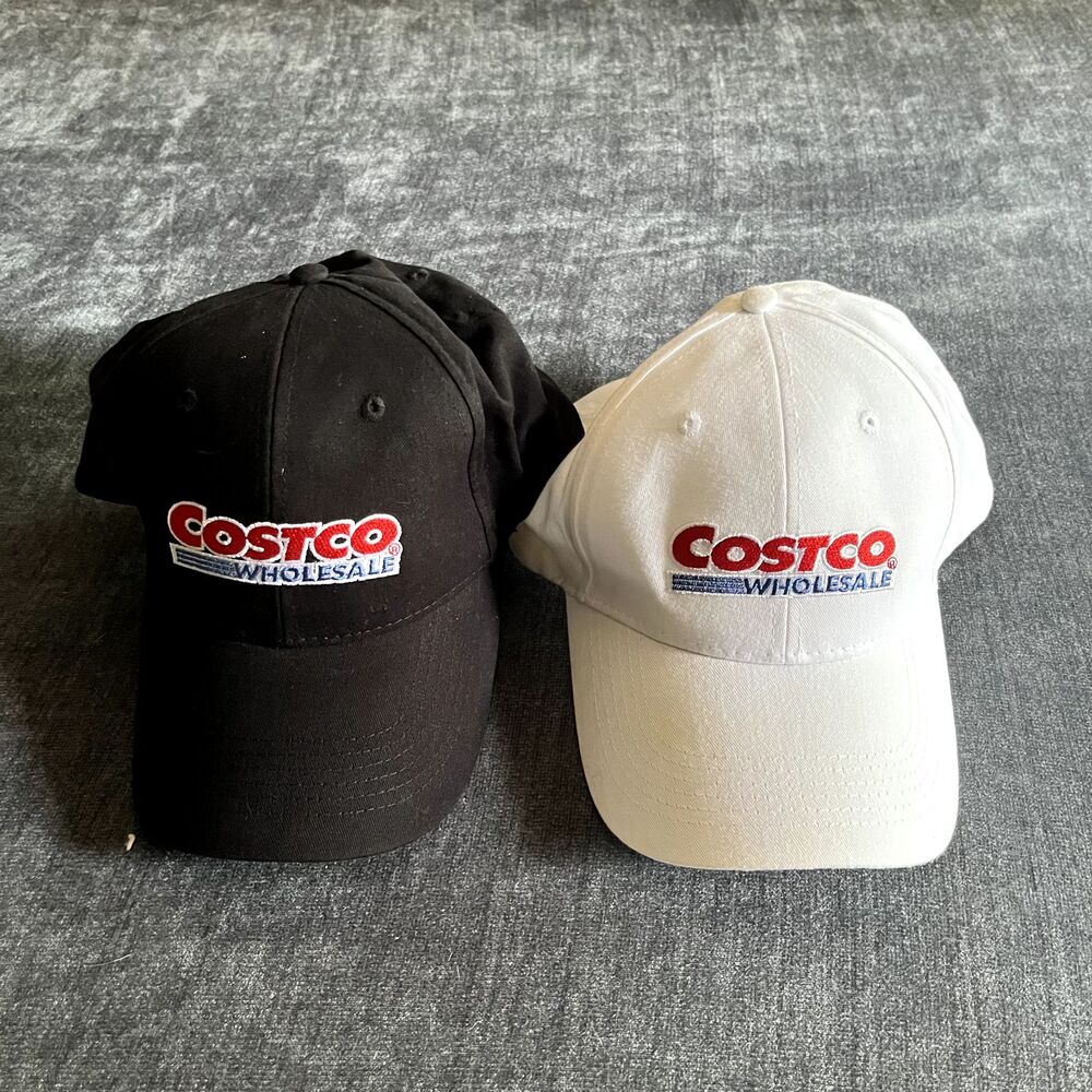 Costco Wholesale Baseball Cap One Size Adjustable Hat Embroidered Lot of 2